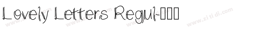 Lovely Letters Regul字体转换